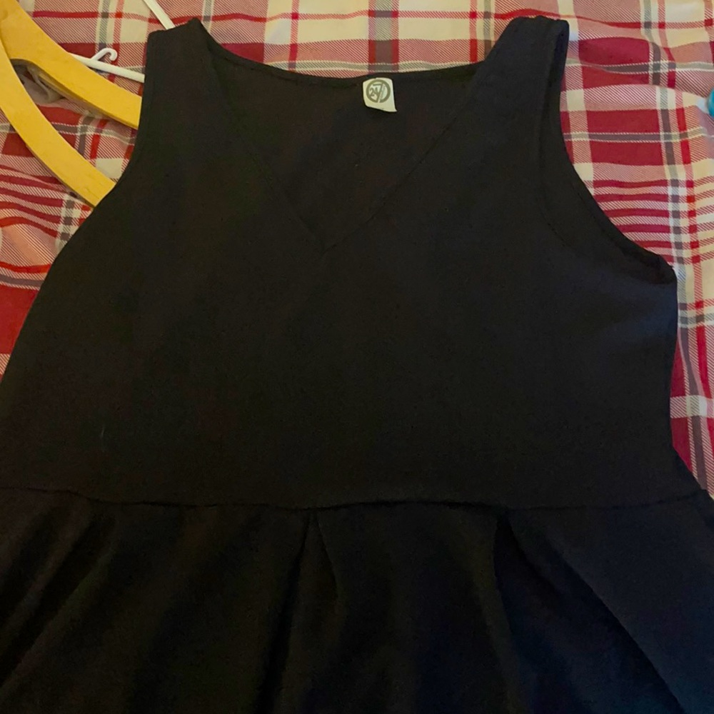 2/7 comfort black flare out dress